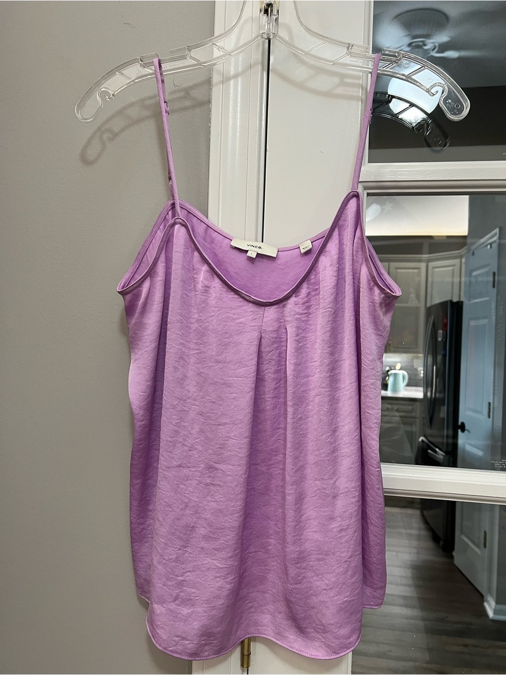 Vince Lilac Satin Spaghetti-Strap Cami size Large EUC